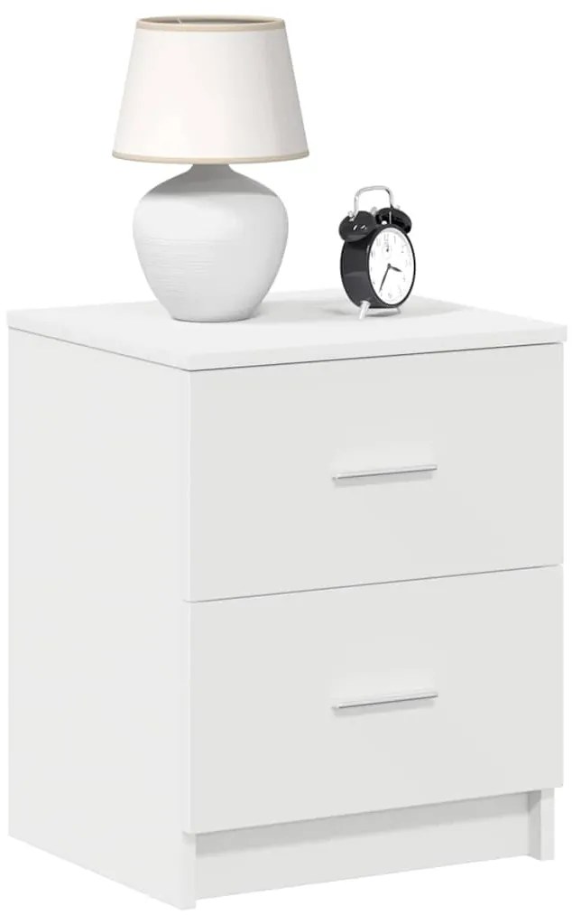 Mesa de cabeceira com 2 gavetas 40x36x50 cm branco