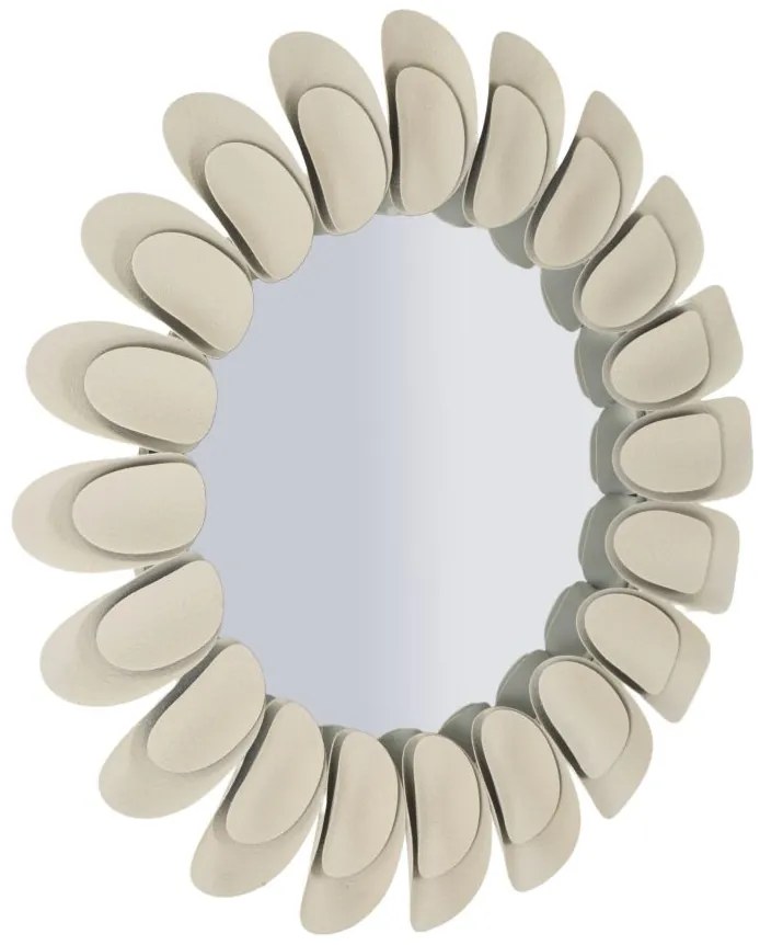 ESPELHO DE PAREDE DUNE Ø85X6 CM (TAMANHO INTERNO DO ESPELHO CM Ø50) CREME
