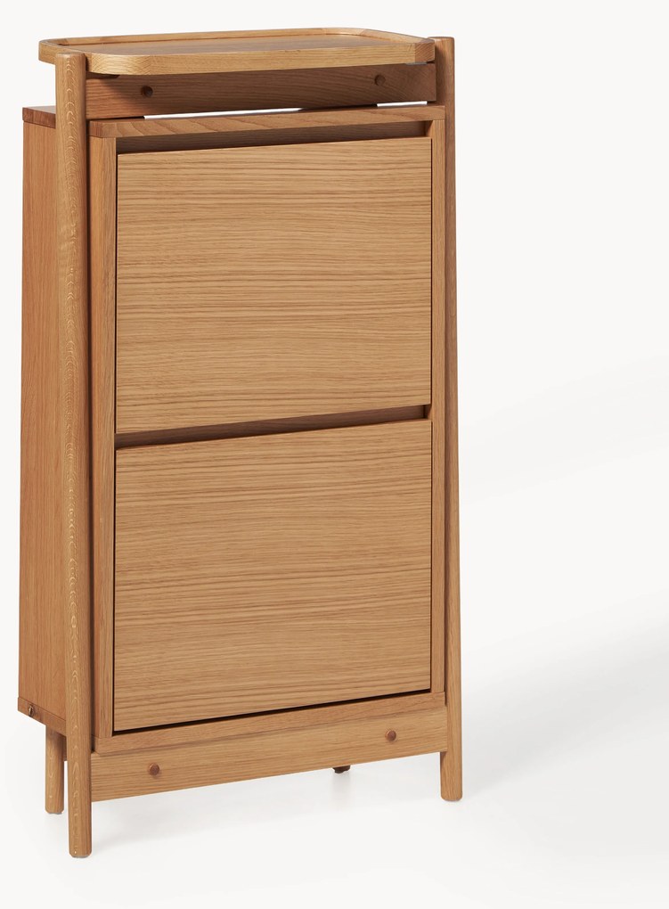 Sapateira em madeira Libby, bege