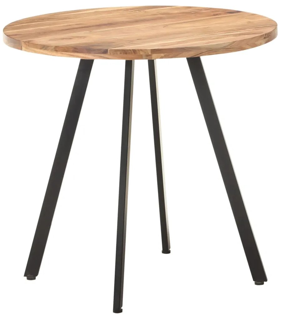 Mesa de jantar 80 cm madeira de acácia maciça