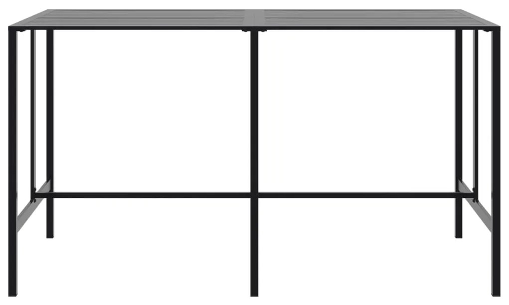 Conjunto de bar para jardim 11 pcs aço revestido a pó preto