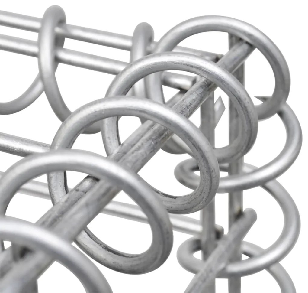 Parede/cesto gabião 85x30x200 cm aço galvanizado