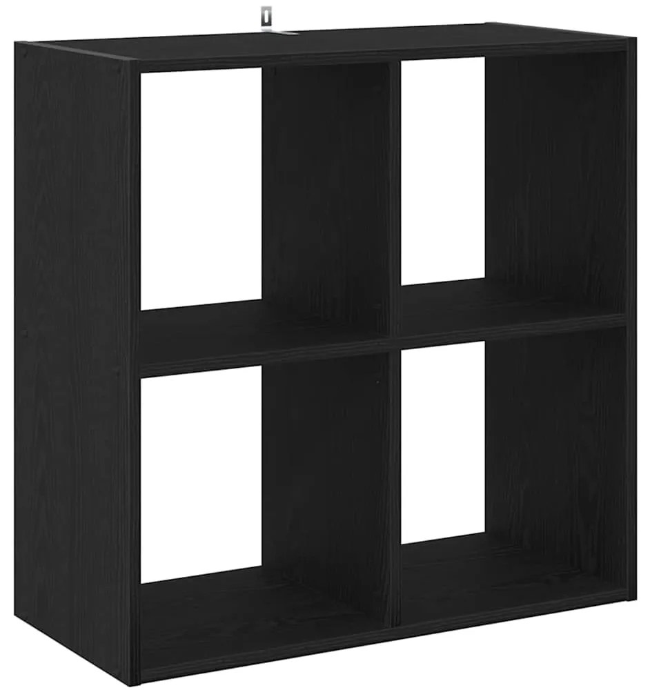 Estante vidaXL Preto Carvalho 68,5x32x68,5 cm Madeira engenharia