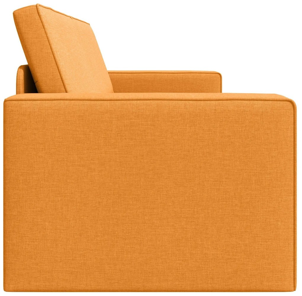 Sofá Cama de Chão 2-em-1 Amarelo Escuro 245x150x60.5 cm Tecido
