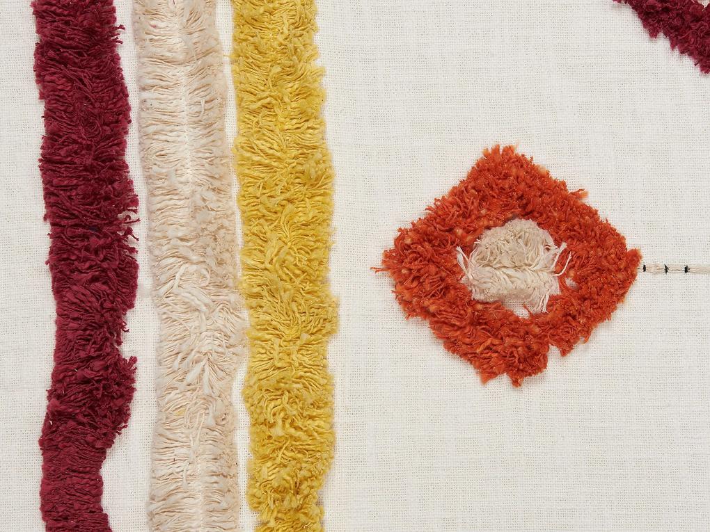 Manta decorativa em algodão multicolor 130 x 180 cm AMROHA Beliani