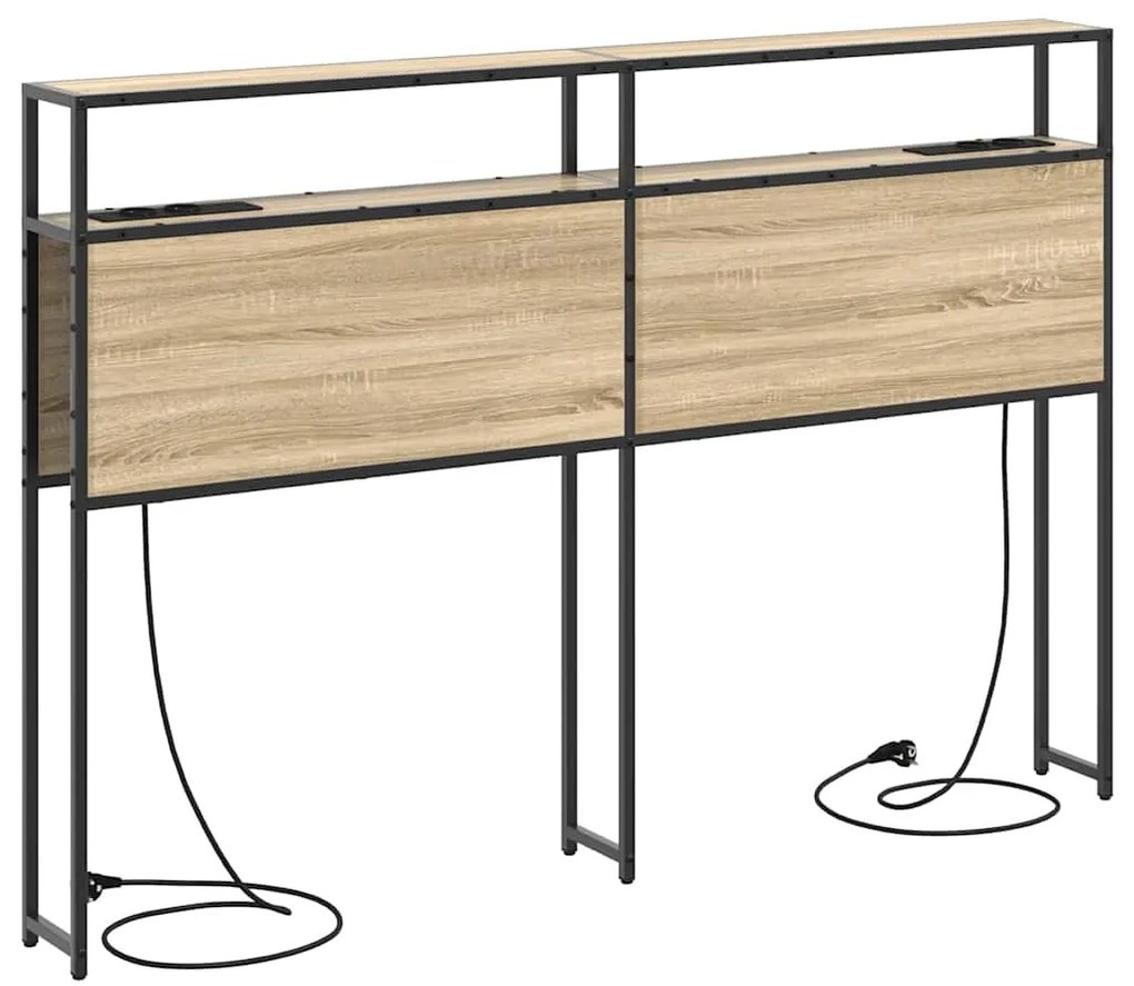 Cabeceira de armazenamento com cabeceira Carvalho Sonoma 135 cm