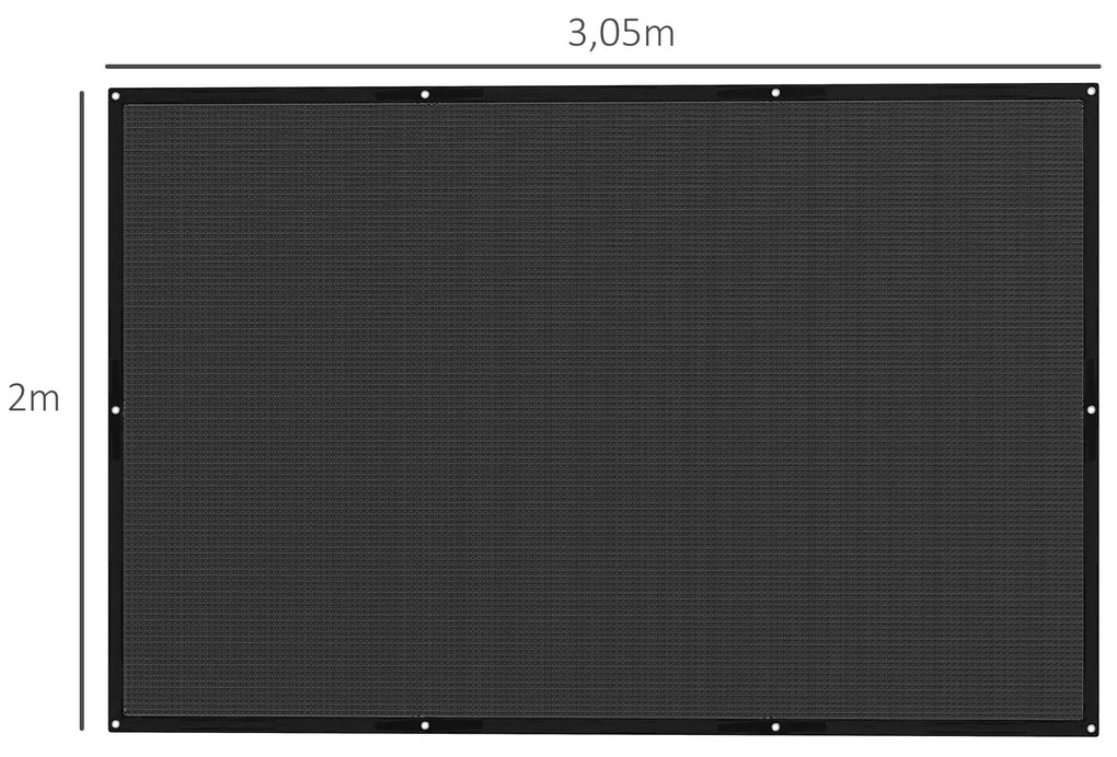 Vela de Sombra Retangular 3x2 m Toldo Vela para Jardim Proteção Solar