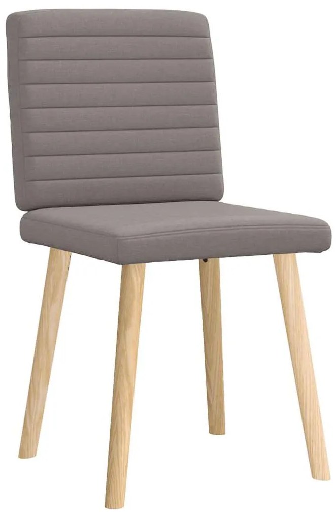 Cadeiras de jantar 2 pcs tecido cinzento-acastanhado