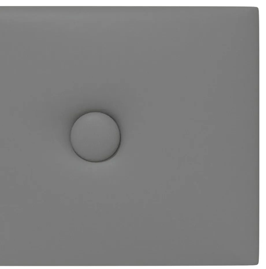Painel parede 12pcs 60x15 cm couro artificial 1,08 m² cinza
