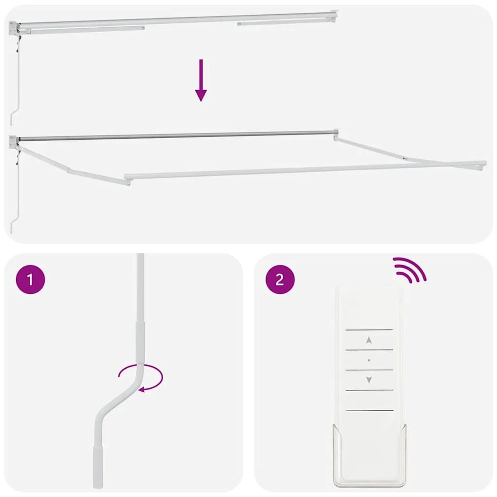 Toldo Retrátil Automático Listrado Vermelho e Branco 500x300 cm