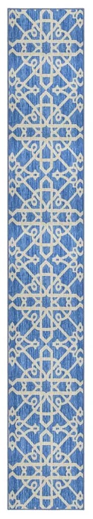 vidaXL Tapete/passadeira 80x600 cm azul