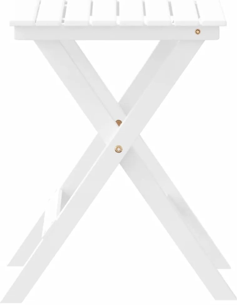 Mesa de apoio dobrável madeira de álamo maciça branco