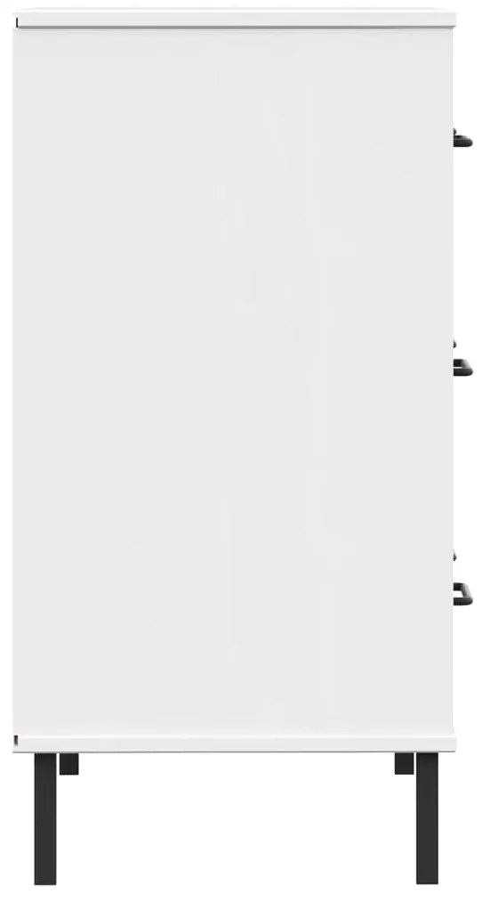 Aparador 3 gavetas 77x40x79,5 cm madeira maciça OSLO branco
