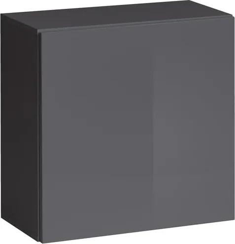 Armário Suspenso Casével – 60x60 cm – Cinzento com Porta Alto Brilho e