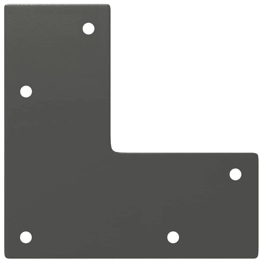 Pernas de grampo para mesa de centro 4 peças antracite 42 cm aço maciç