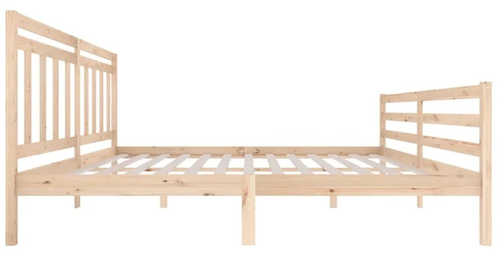 Estrutura de cama 200x200 cm madeira maciça