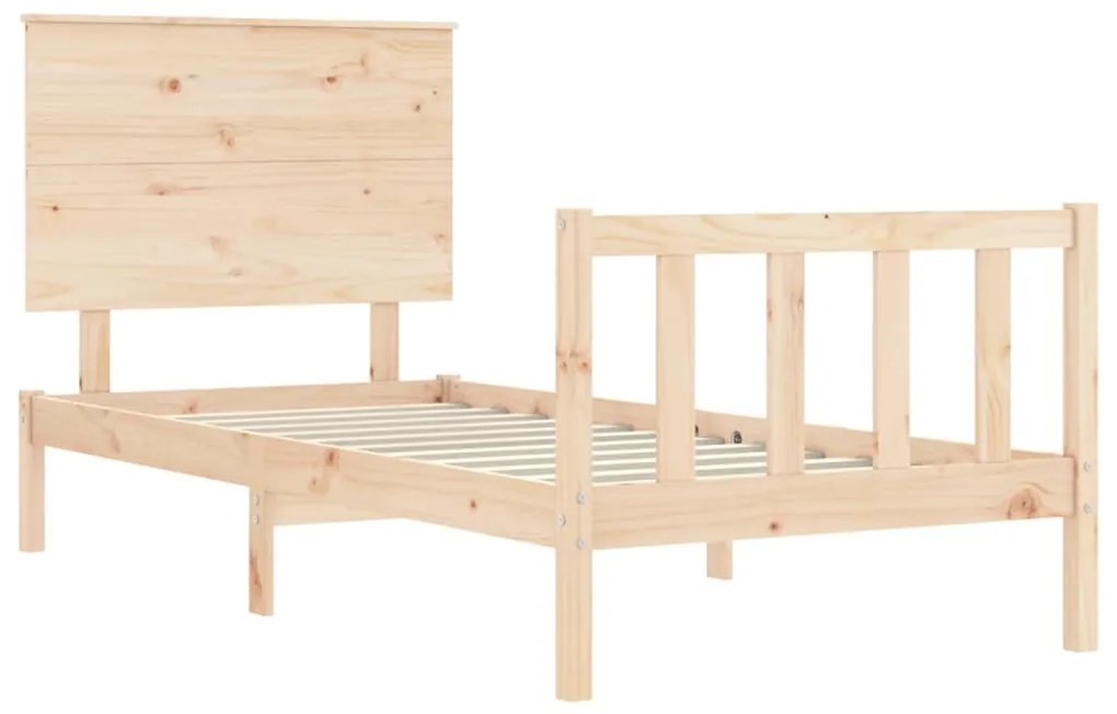 Cama sem colchão 100x200 cm madeira de pinho maciça
