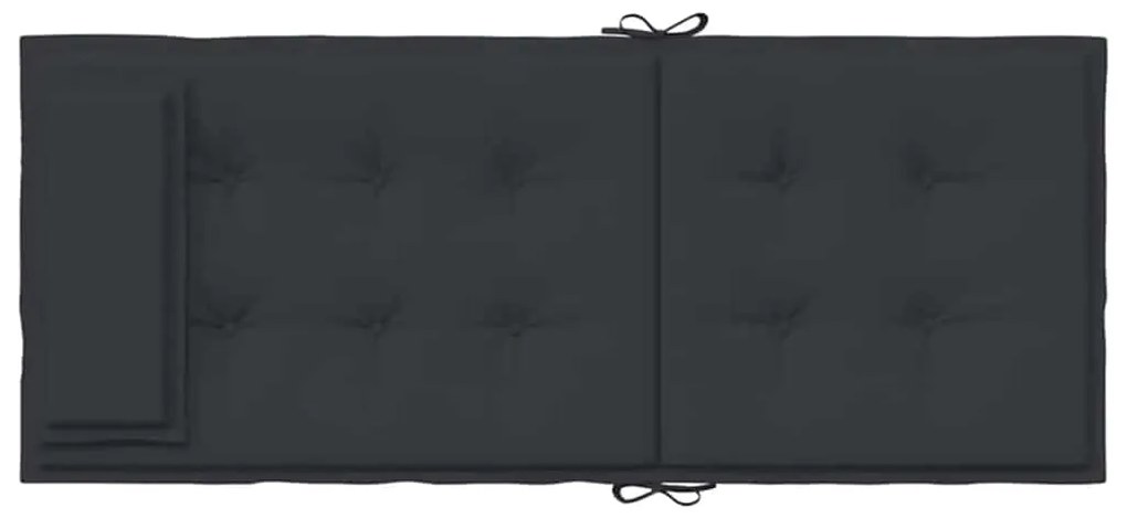 Almofadões p/ cadeira encosto alto 6 pcs tecido oxford preto