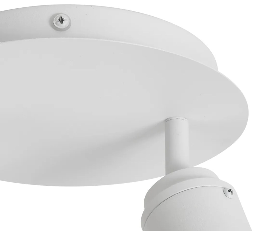 Foco de casa de banho moderno branco 2 luzes IP44 - Ducha Moderno