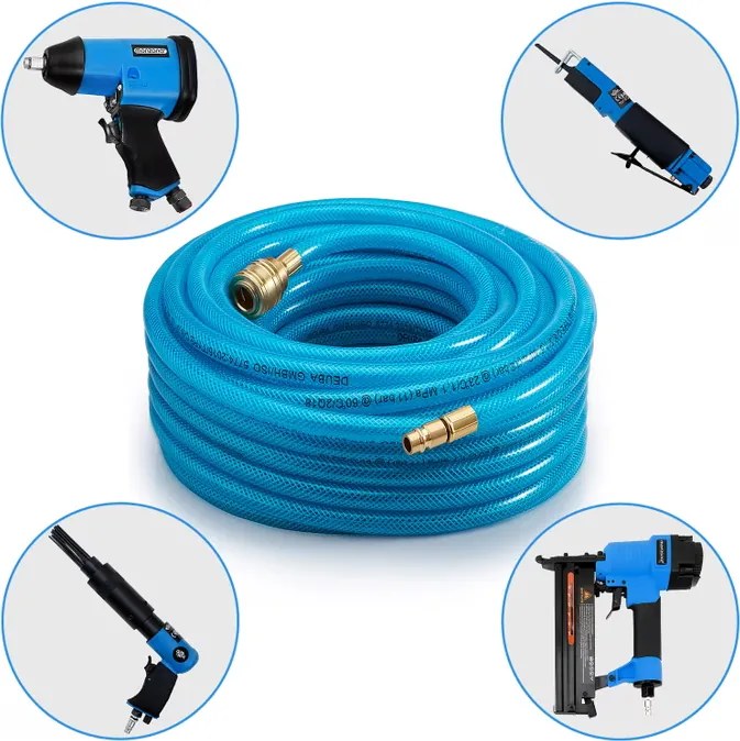 Conjunto de 2 mangueiras de ar comprimido de 30 m cada Azul