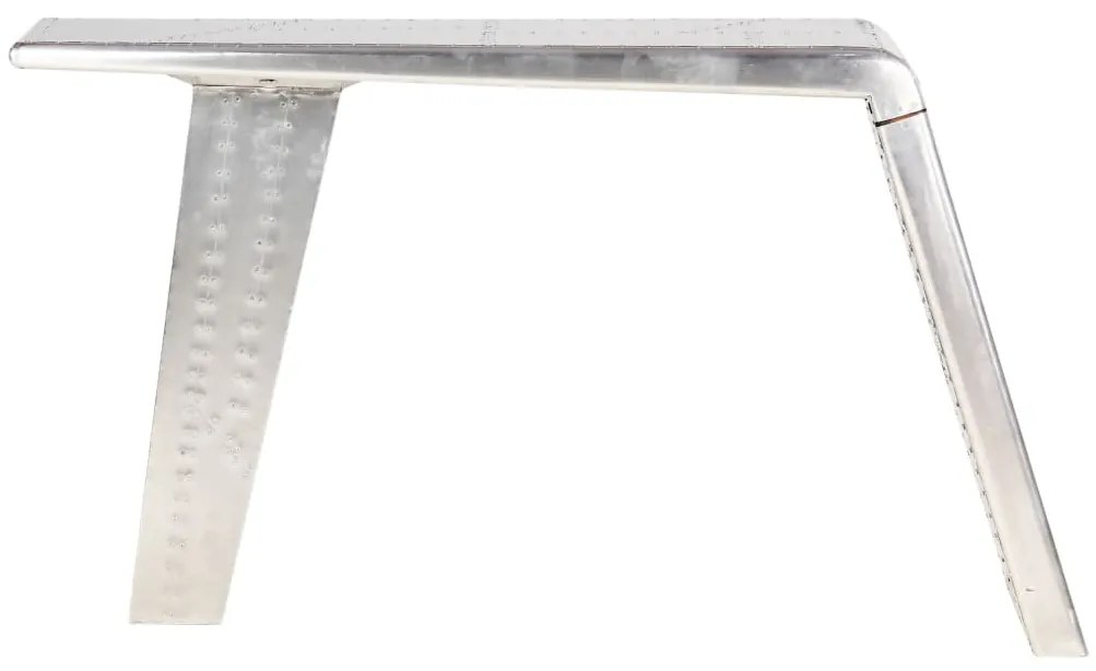 Secretária aviador 112x50x76 cm metal prateado