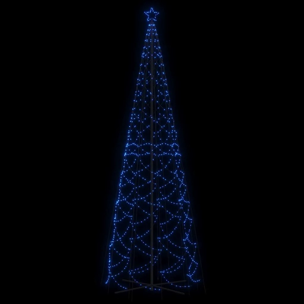 Árvore de Natal em cone 1400 luzes LED 160x500 cm azul