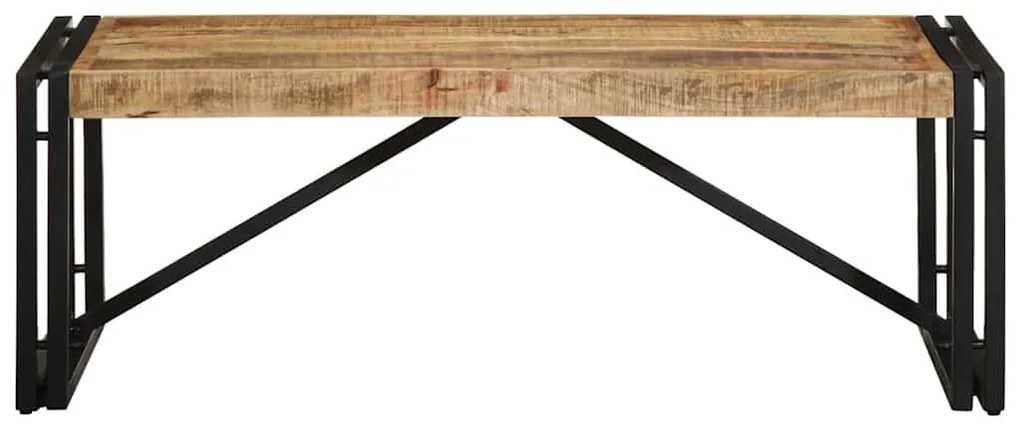 Mesa de centro 100x50x35 cm madeira de mangueira áspera maciça