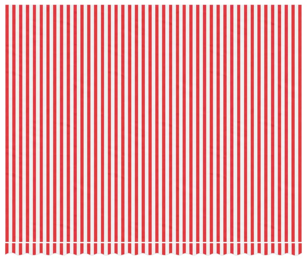 Tecido de substituição p/ toldo 4,5x3,5m riscas vermelho/branco