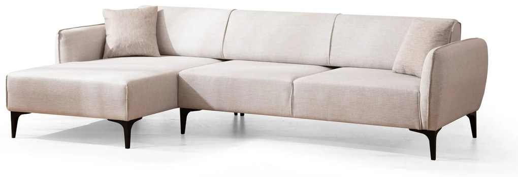 Sofá "Belissimo" Chaise Longue de 3 Lugares – Branco – 270x140x95 cm –