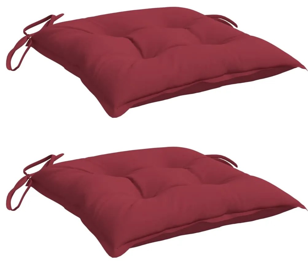 Almofadões móveis de paletes 2 pcs tecido oxford vermelho-tinto
