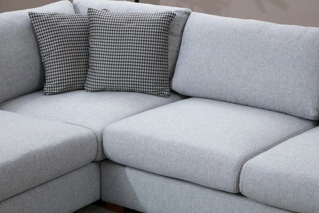 Sofá de Canto Loop – Cinzento Claro – 246 cm x 308 cm