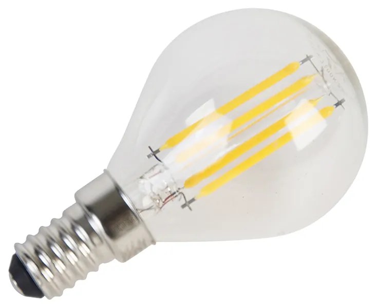 Conjunto de 5 lâmpadas de filamento LED E14 P45 4W 470 lm 2700K