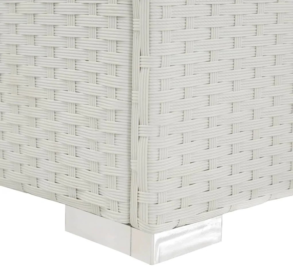 Espreguiçadeira com almofadão vime PE branco
