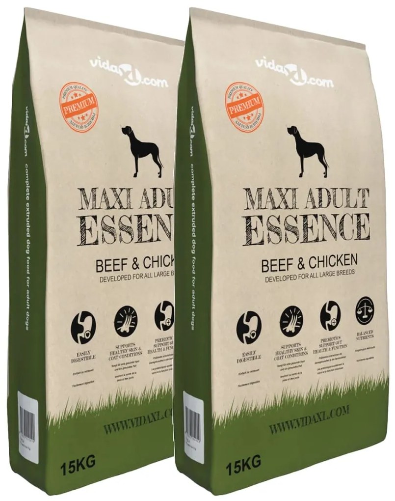 Ração premium cães Maxi Adult Essence Beef & Chicken 2 pcs 30kg