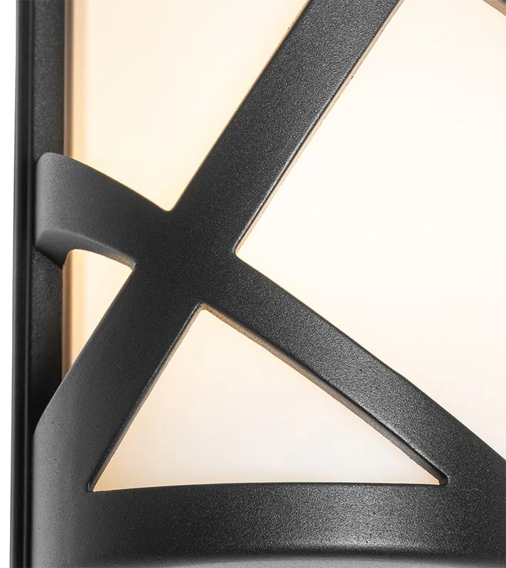 Candeeiro de parede exterior moderno preto IP44 - Suzie