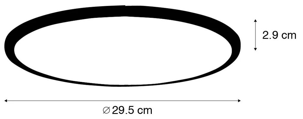Candeeiro de teto inteligente branco 29,5 cm com LED RGBW IP54 - Siem Design