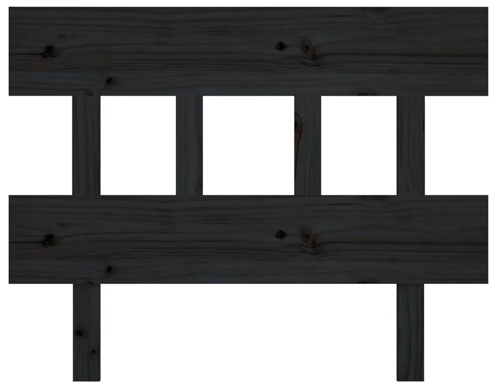 Cabeceira de cama 103,5x3x81 cm pinho maciço preto