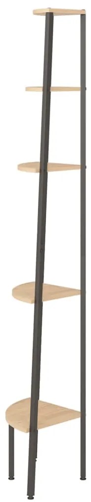 Unidade 5 prat. de canto 45,5x31,5x180 cm castanho-claro/preto