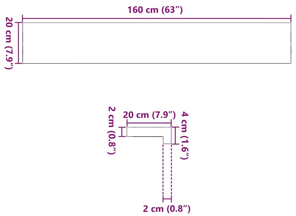 Soleiras da janela 2 pcs 160x20x2cm carvalho maciço não tratado