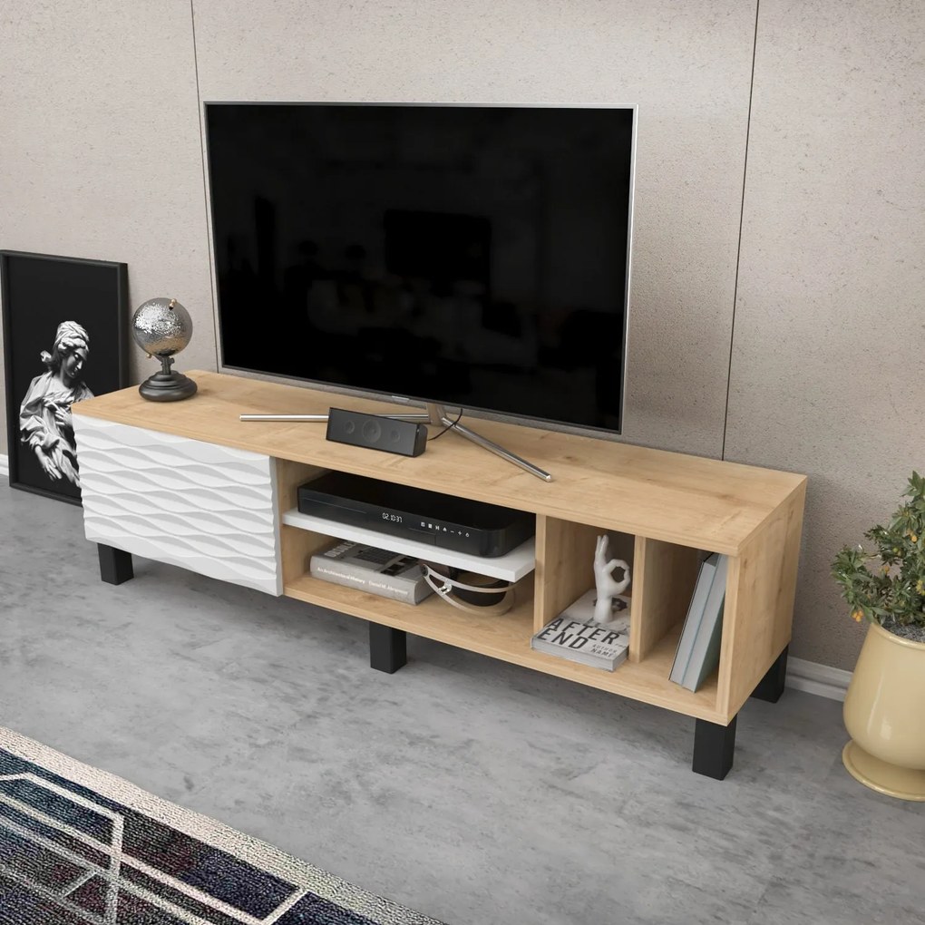 Móvel TV Olyo – Branco Safira – 140x35x40,3 cm