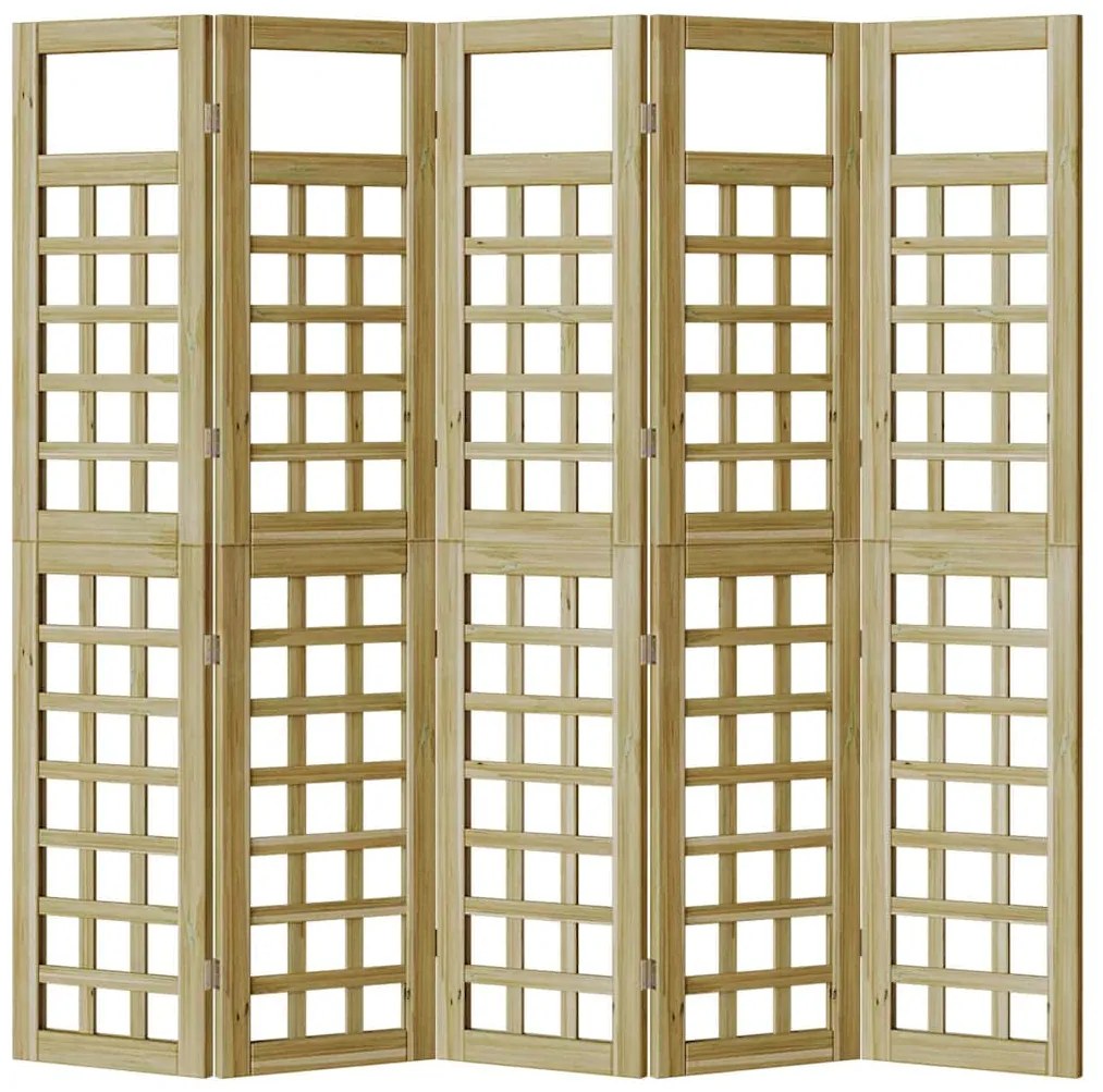 Tela de Privacidade Externa Manual 5 pcs Castanho 200 x 180 cm