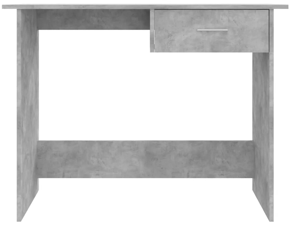 Secretária 100x50x76 cm contraplacado cinzento cimento
