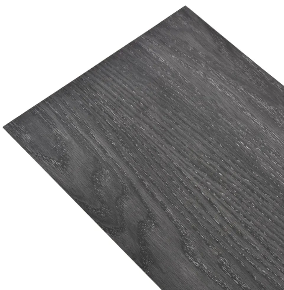 Tábuas soalho PVC não-autoadesivo 5,26 m² 2 mm preto e branco
