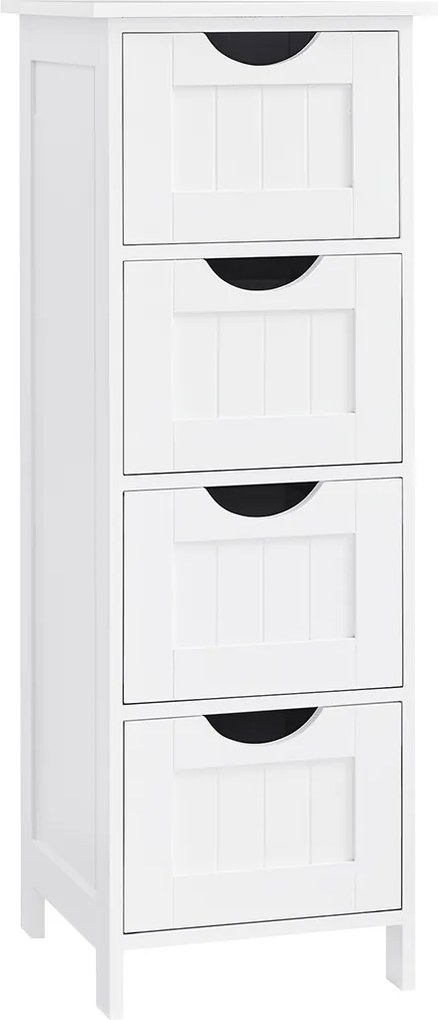 Armário casa de banho lateral de estilo campestre 30 x 82 x 30 cm Branco