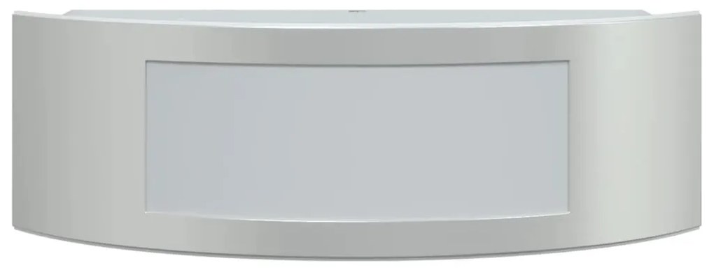 Candeeiros de parede p/ exterior 2 pcs aço inoxidável prateado