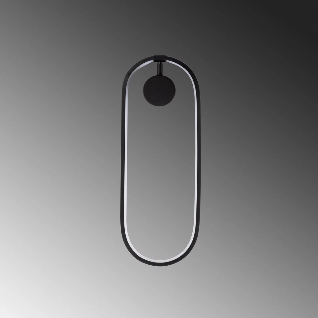 Candeeiro de Parede Can – Preto – 17 cm x 48 cm x 10 cm