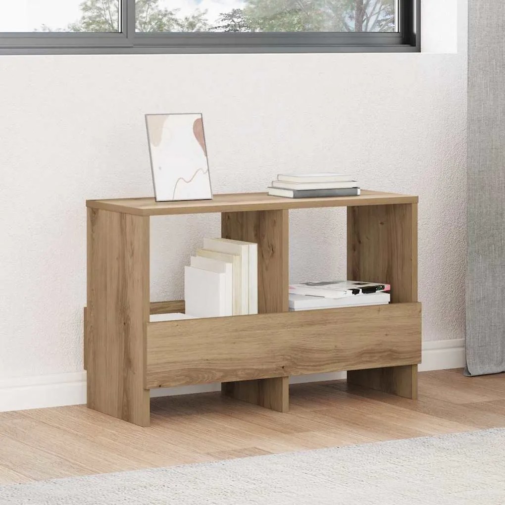 vidaXL Estante de Revistas Carvalho Artesanal 68,5 x 30 x 45 cm