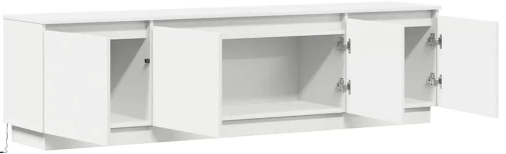 Estante de TV vidaXL com LED Branco 180x38x49 cm em Madeira Revestida