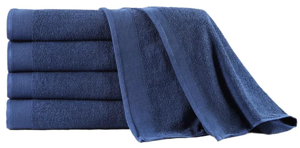 134669 vidaXL Conj. toalhas banho 5 pcs algodão 450 g 100x150 cm azul-marinho