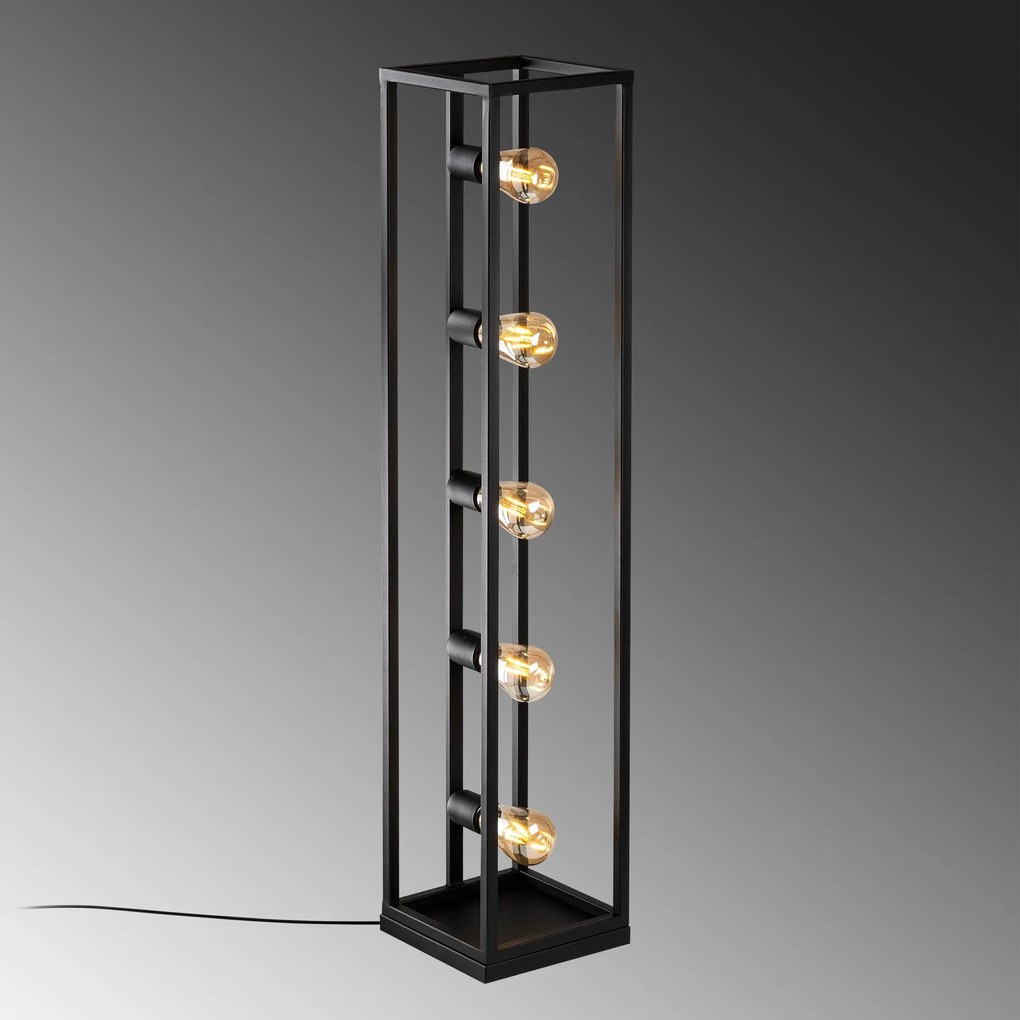 Candeeiro de Pé Kafes – Preto – 21 x 21 x 102 cm